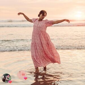 Oak Meadow Kalina link formal dress Sz medium cottagecore Spring Summer dress